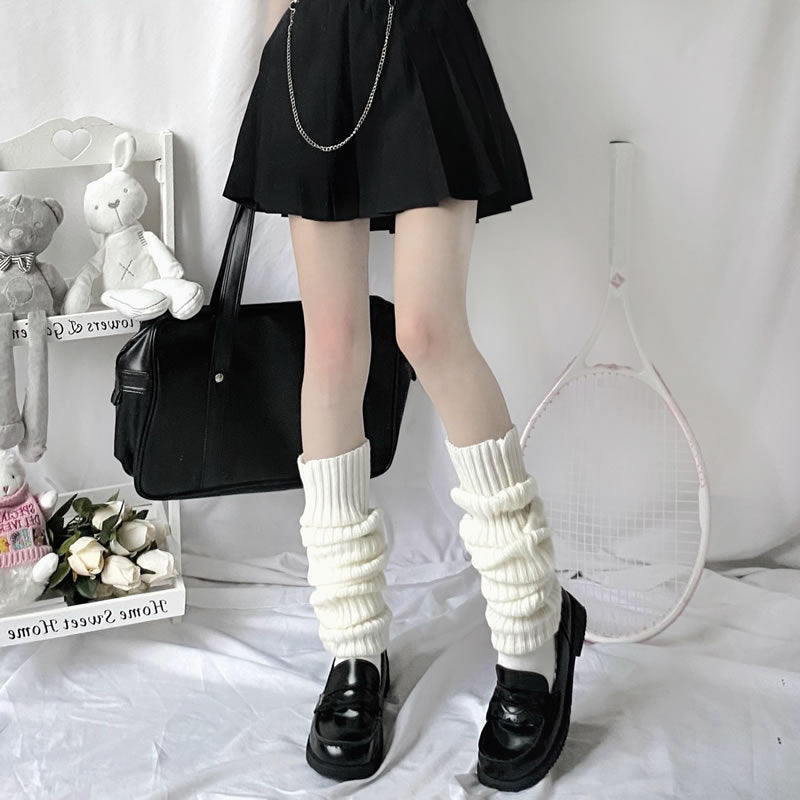 Yoga Socks Factory Direct Sales Fluorescent Bright Color Wool Leg Warmers Knitted Booties Pile Style Foot Sock Foot Warmer